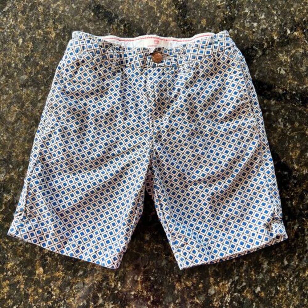 Scotch & Soda - Geometric‎ Print Shorts - Blue/Black/Cream - Boys Size 6